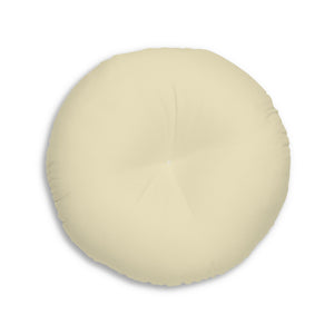 Lifestyle Details - Round Tufted Floor Pillow - Wheat - Large - Back View