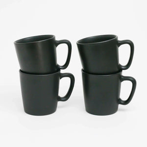 Lifestyle Details - Stoneware Coffee Mug Set in Basalt - Set of 4