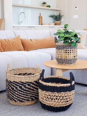 Ula Mesh Basket - Black (Set of 3)