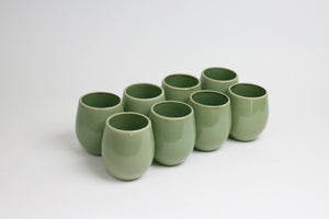 Lifestyle Details - Regular Goblet Stemless Wine Glasses in Sage - Set of 8