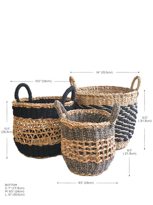 Ula Mesh Basket - Black (Set of 3)