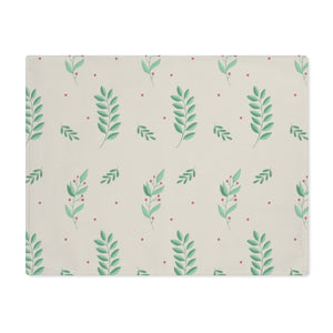 Holiday Table Placemat - Large Holly