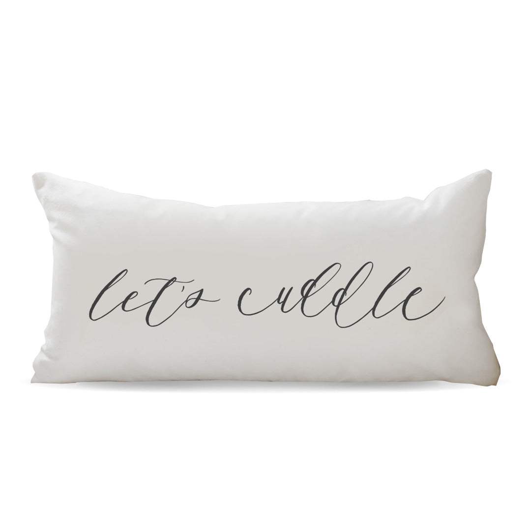 "Let's Cuddle" Script Lumbar Pillow