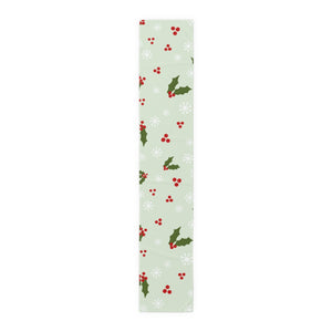 Holiday Table Runner - Holly & Snowflakes