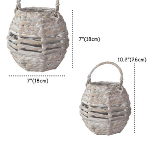 Wicker Candle Holder Lantern with Handle