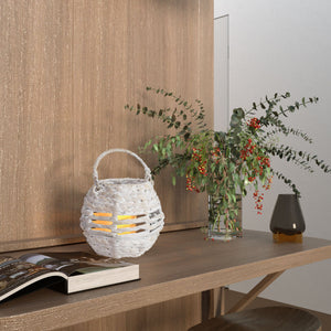 Wicker Candle Holder Lantern with Handle