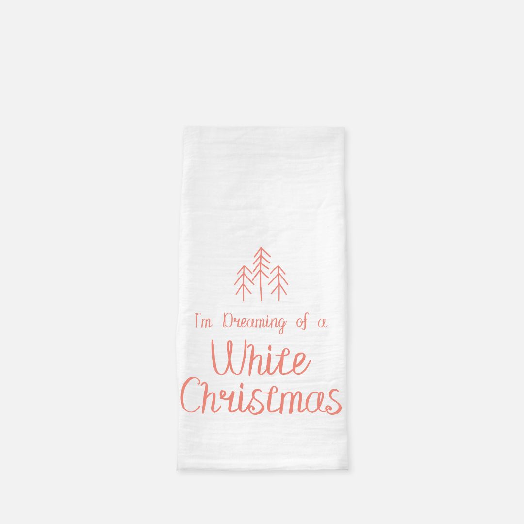Holiday Tea Towel - White Christmas