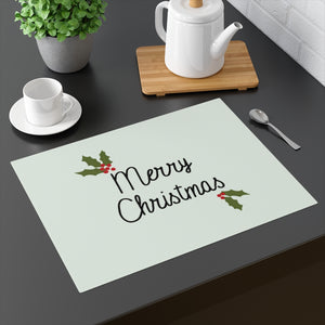 Holiday Table Placemat - Holly Merry Christmas