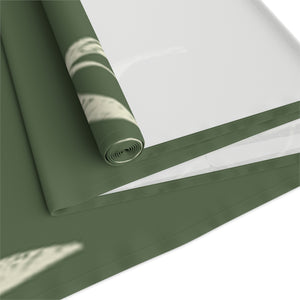 Green Holiday Table Runner - White Garland