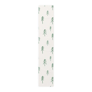 White Holiday Table Runner - Evergreens