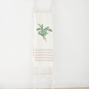 Eucalyptus Bunch Watercolor Throw Blanket