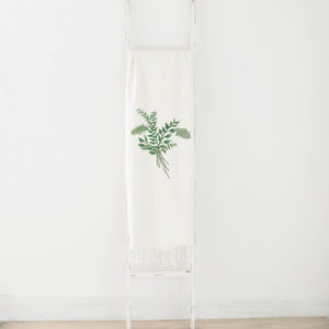 Eucalyptus Bunch Watercolor Throw Blanket