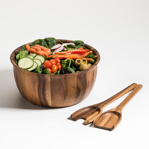 Soro Large Salad Bowl with Servers | Lifestyle Details