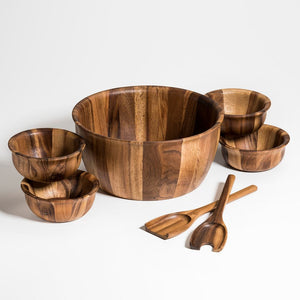 Soro Extra Large Salad Bowl, Servers & Small Bowls