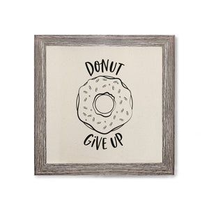 Donut Give Up Canvas Kitchen Wall Art