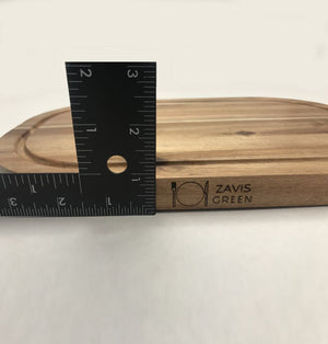 Acacia Rounded Cutting Board - 12"x8"