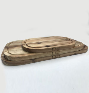 Acacia Serving Rounded Cutting Board 14"x8"