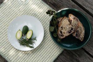 Embroidered Feijoa Green Placemat (Set of 6)