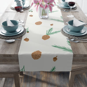 Holiday Table Runner - Pinecones & Acorns