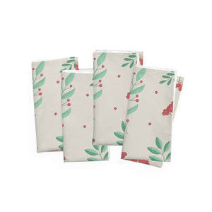 Holiday Napkins - Red & Green Evergreens