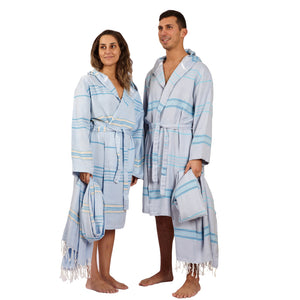Antalya Unisex Bathrobe - Turquoise