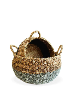 Ula Floor Basket - Black (Set of 2)