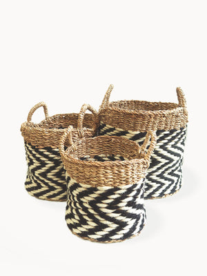 Ula Zigzag Basket (Set of 3)