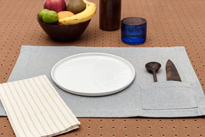 Denim Blue Placemats with Pockets - Set of 4