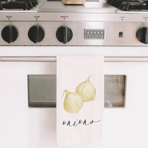 Onion Watercolor Tea Towel