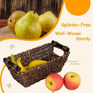 Brown Seagrass Wicker Baskets - Set of 2