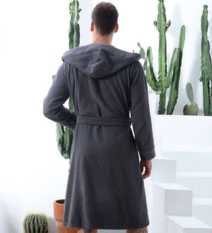 Men's Luxury Turkish Cotton Robe with Hood