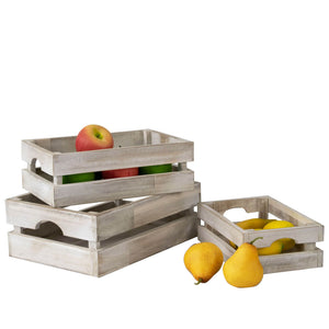 Nesting Rustic Storage & Accent Crates - Set of 3