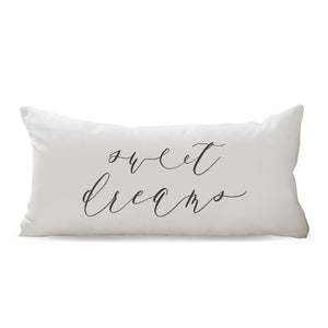 "Sweet Dreams" Script Lumbar Pillow