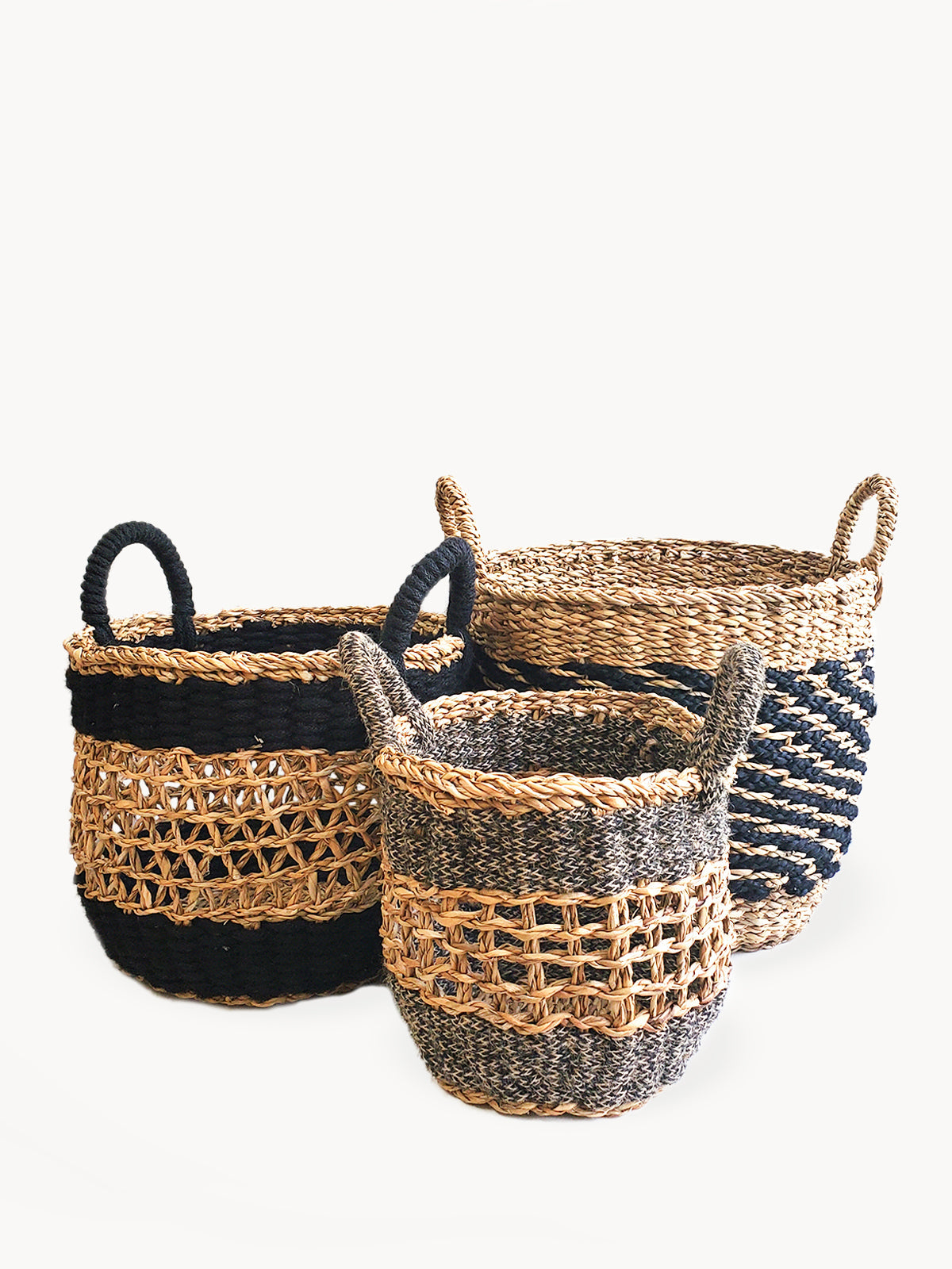 Ula Mesh Basket - Black (Set of 3)