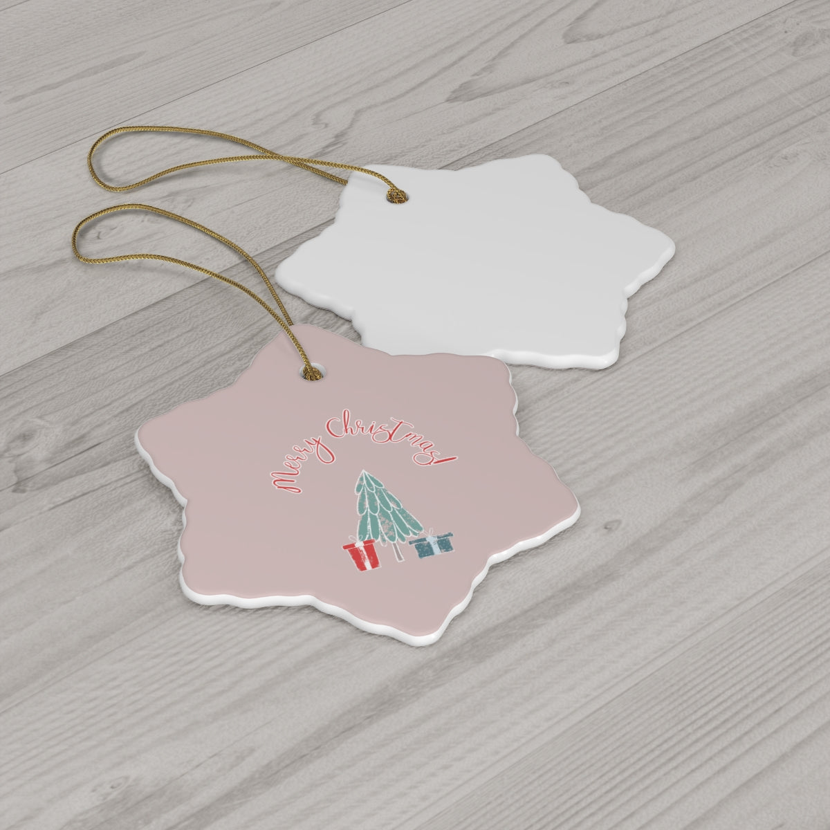 Ceramic Holiday Ornament - Merry Christmas Tree