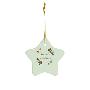 Ceramic Holiday Ornaments - Season's Greetings