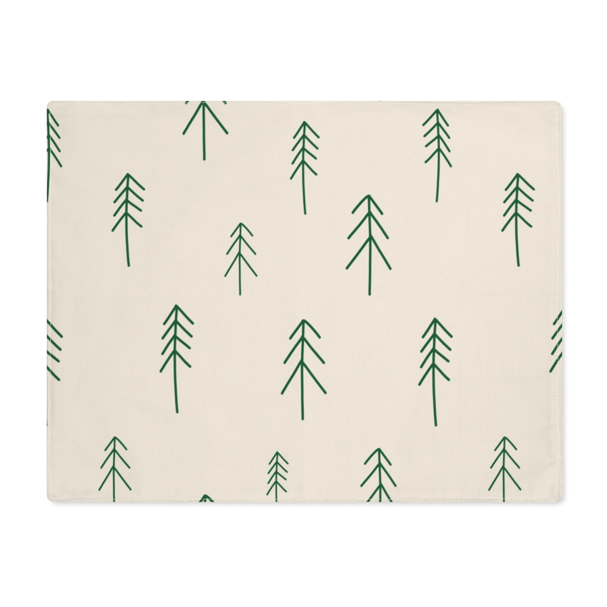 Beige Holiday Table Placemat - Evergreens