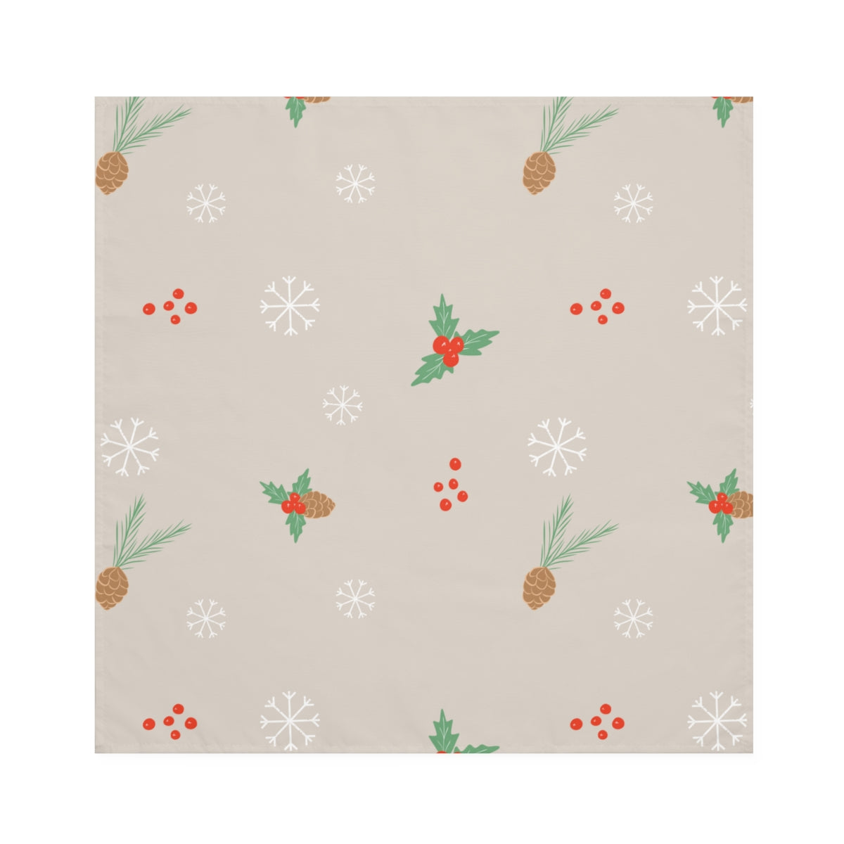 Holiday Napkins - Pinecones & Snowflakes
