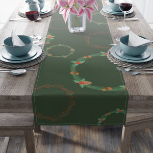 Holiday Table Runner - Large Wreaths