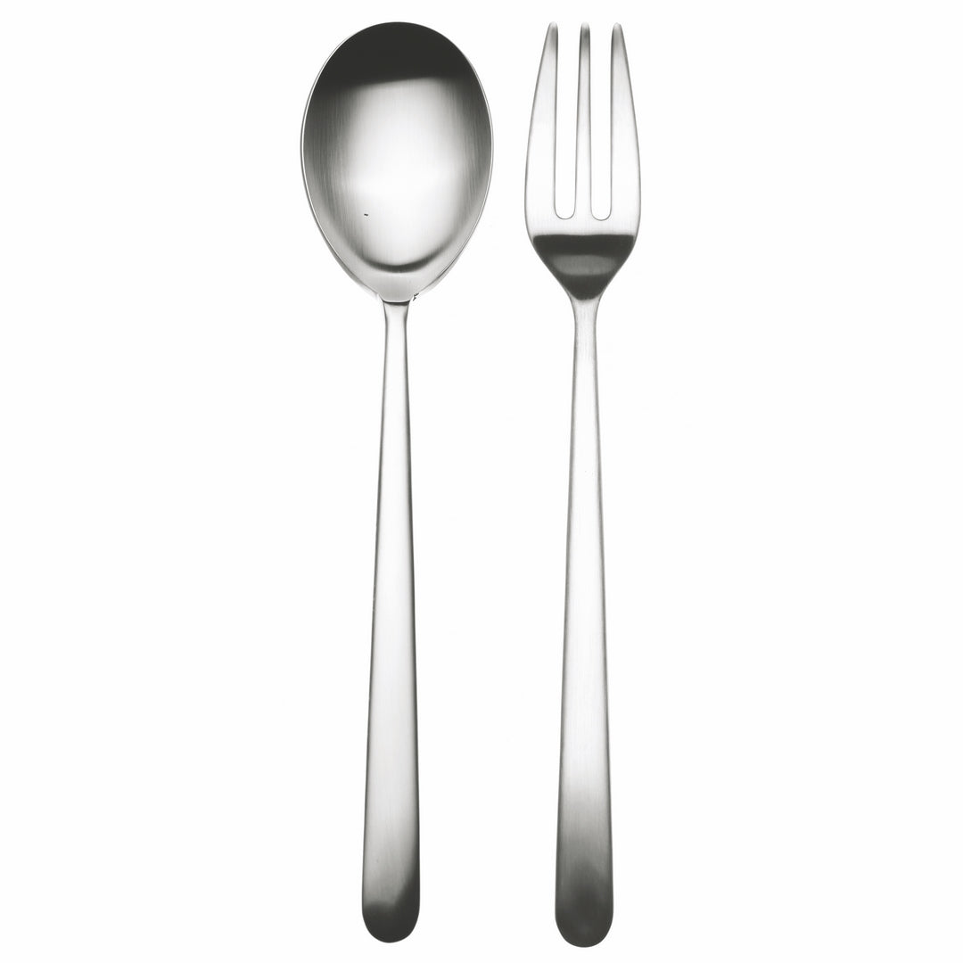 Fork and Spoon Serving Set - Linea Ice