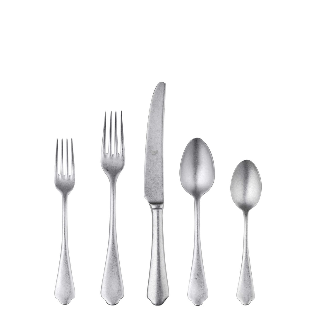 5 Piece Flatware Set - Dolce Vita Pewter