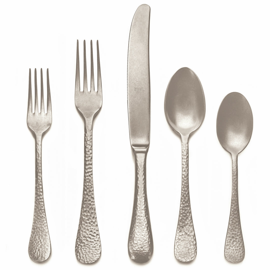 5 Pcs Place Setting Epoque Pewter Champagne