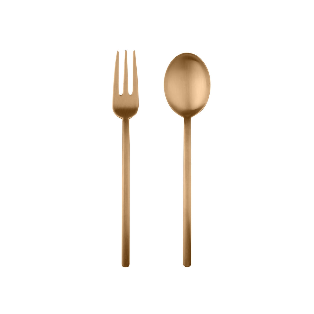Fork and Spoon Serving Set - Due Ice Oro