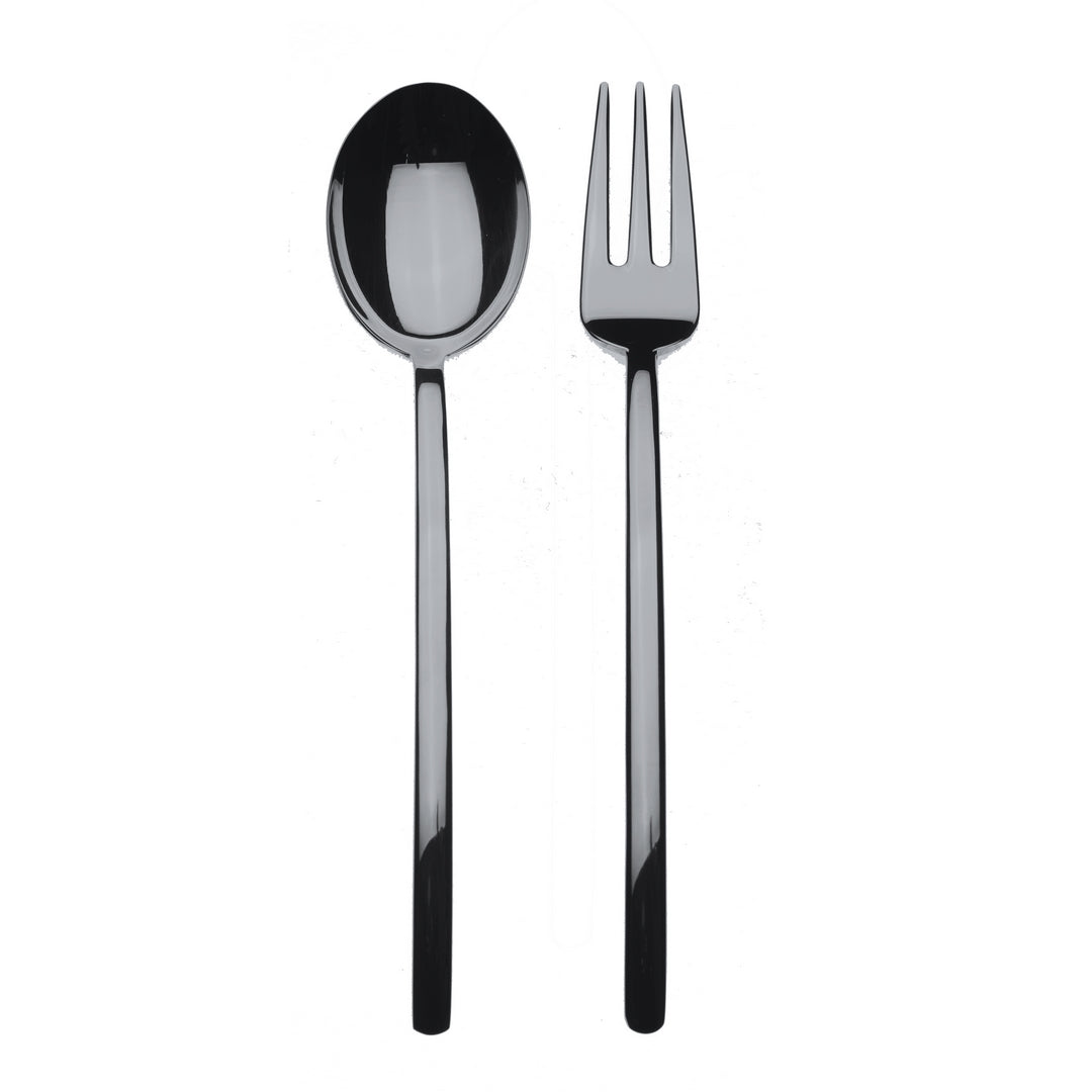 Fork and Spoon Serving Set - Due Oro Nero