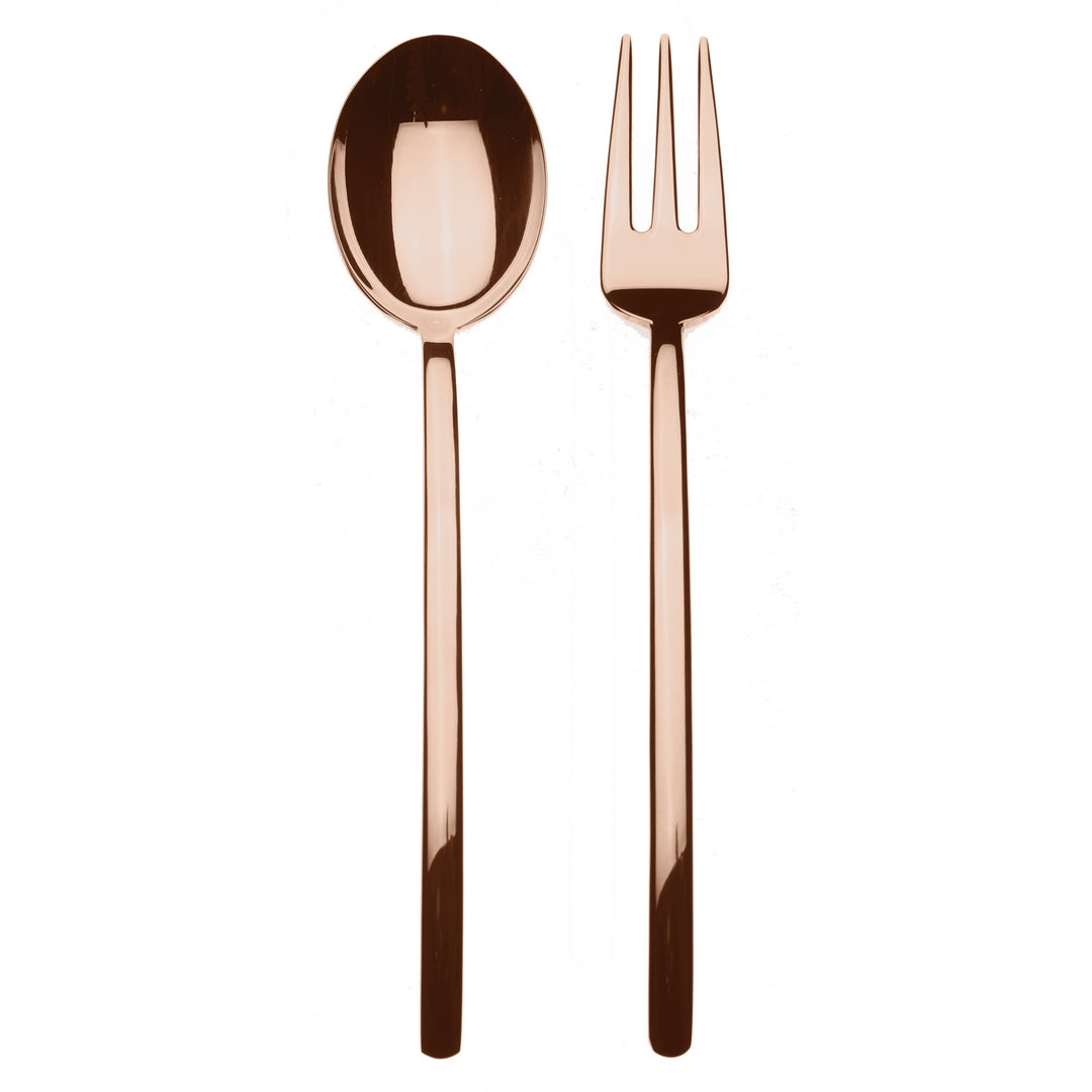 Fork and Spoon Serving Set - Due Bronzo