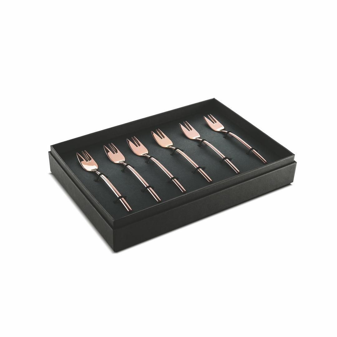 6 Piece Cake Fork Set - Due Bronxo