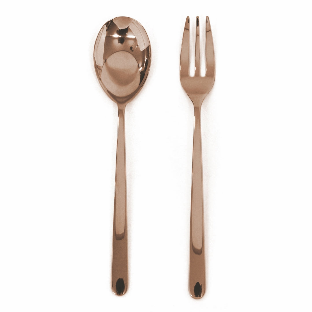 Fork and Spoon Serving Set - Linea Bronzo