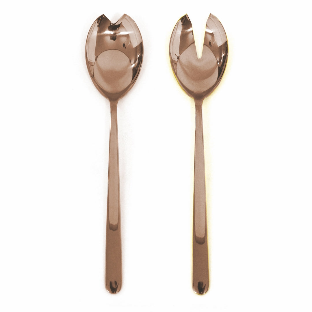 Salad Servers (Fork & Spoon) - Linea Bronzo