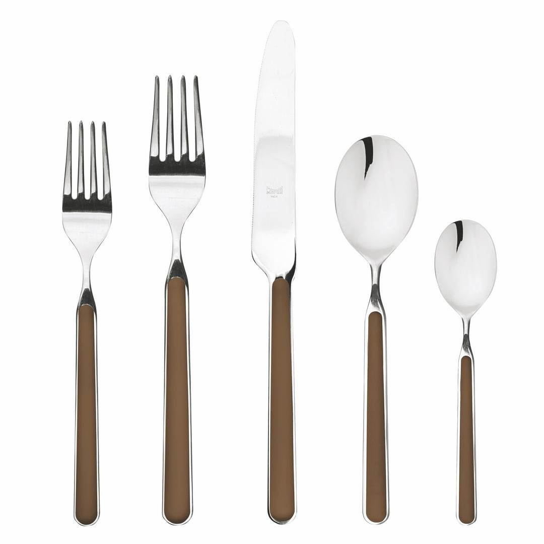 5 Piece Flatware Set - Fantasia Tobacco | Lifestyle Details