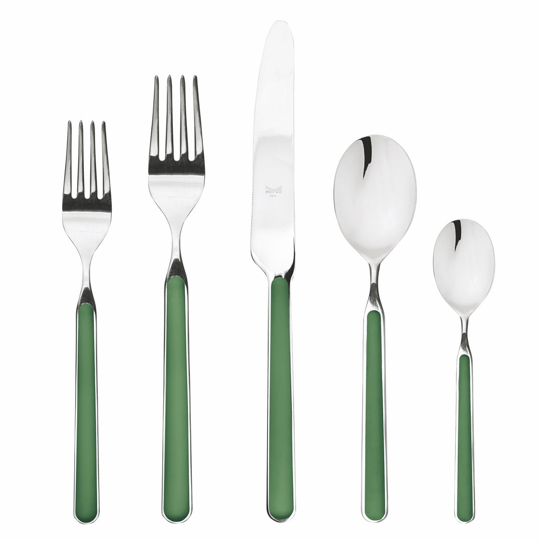 5 Piece Place Setting - Fantasia Forest Green